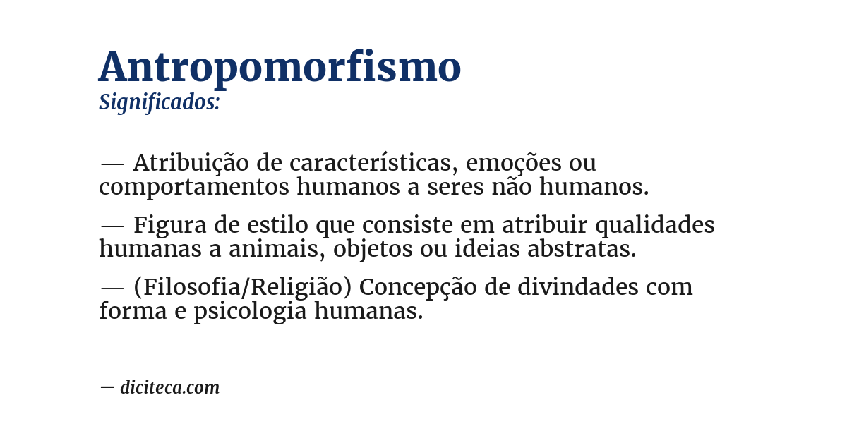 Significado de antropomorfismo