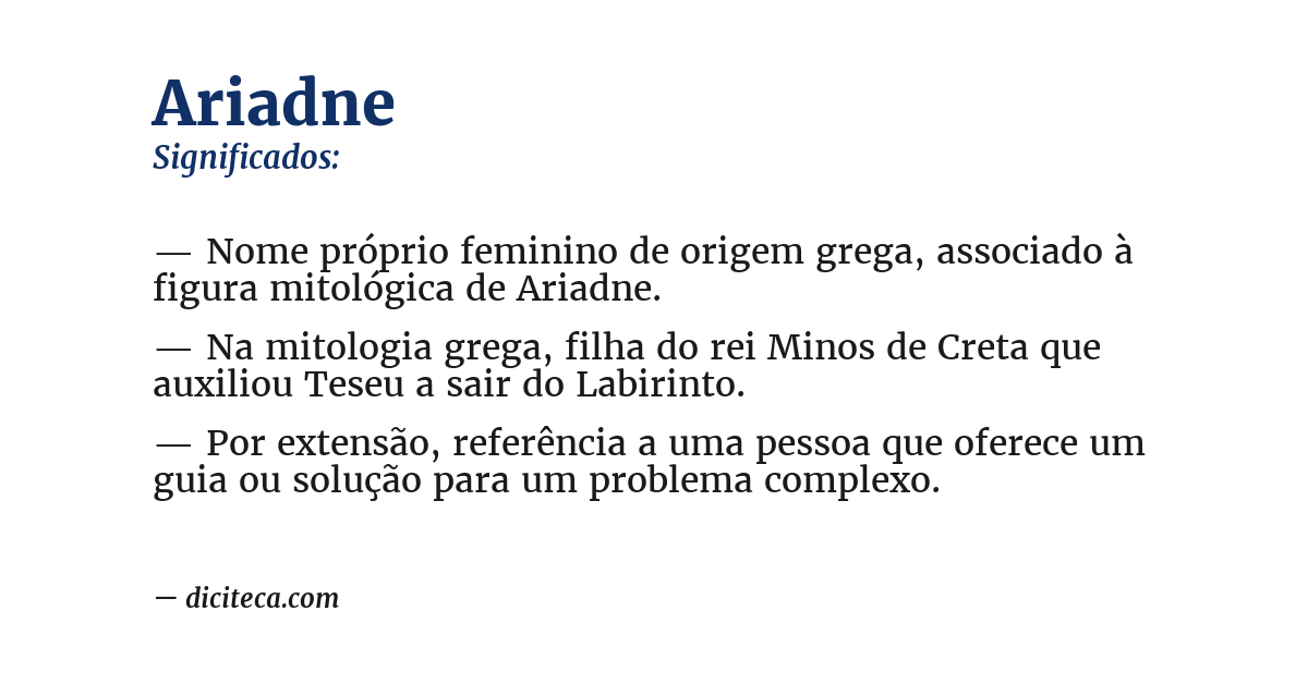 Significado de ariadne