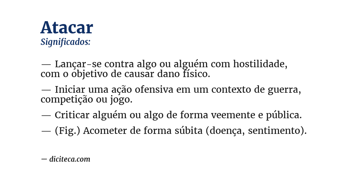 Significado de atacar
