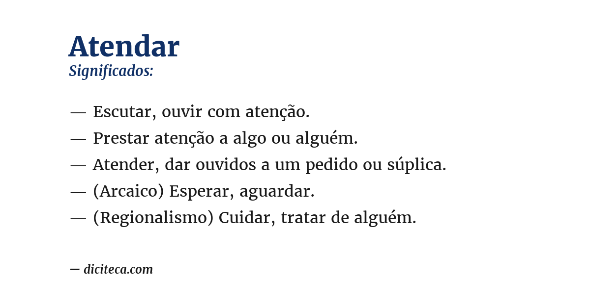 Significado de atendar