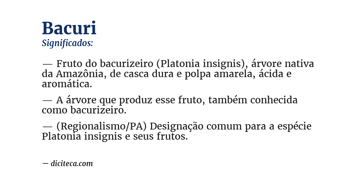 Significado de bacuri