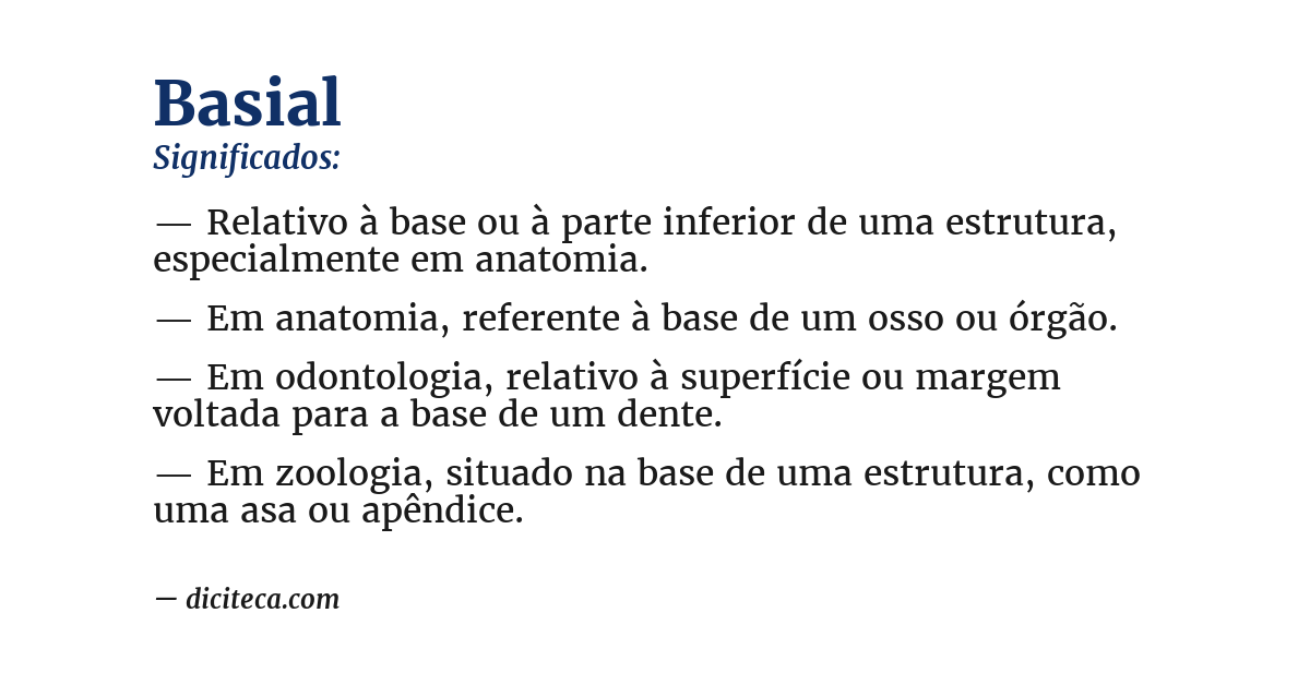 Significado de basial