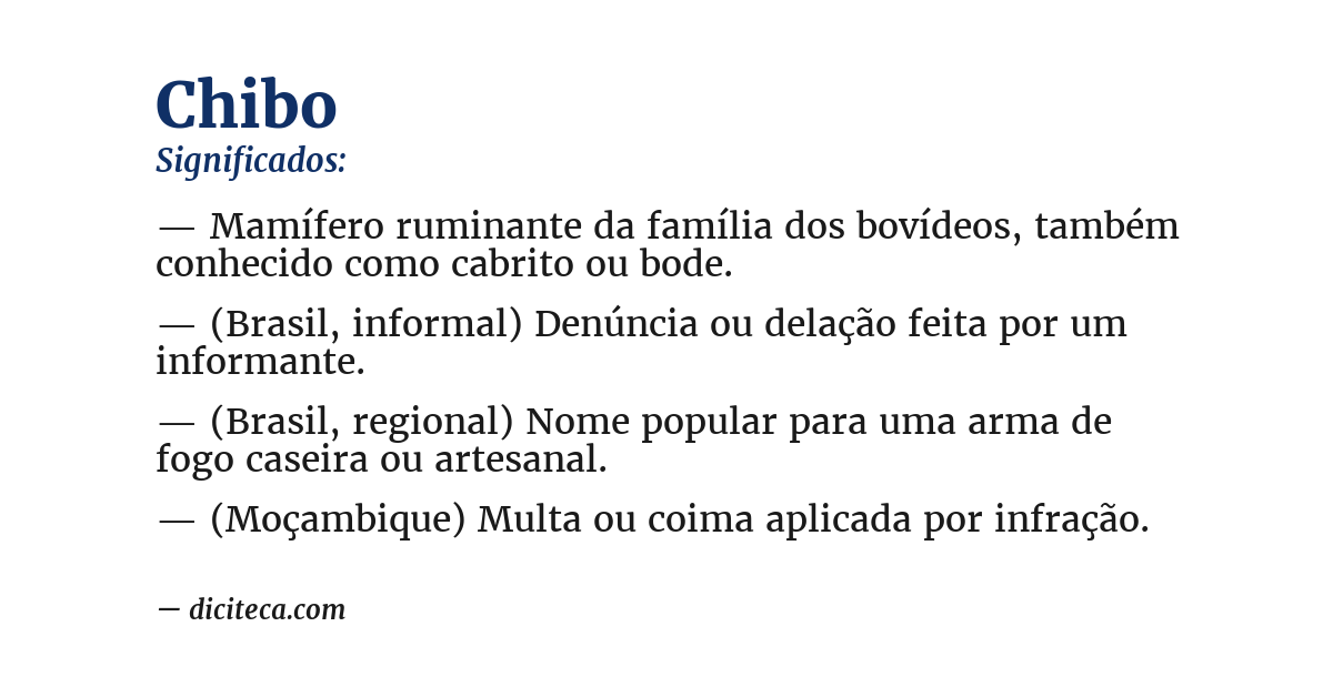 Significado de chibo