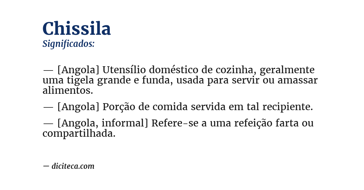 Significado de chissila