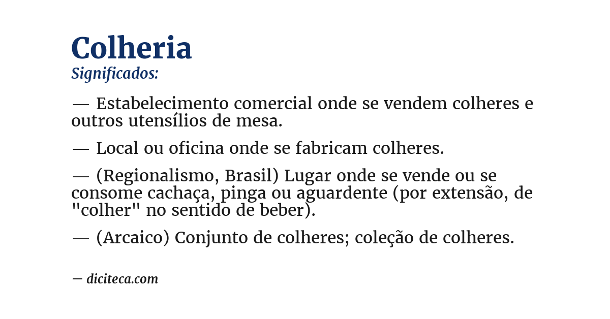 Significado de colheria