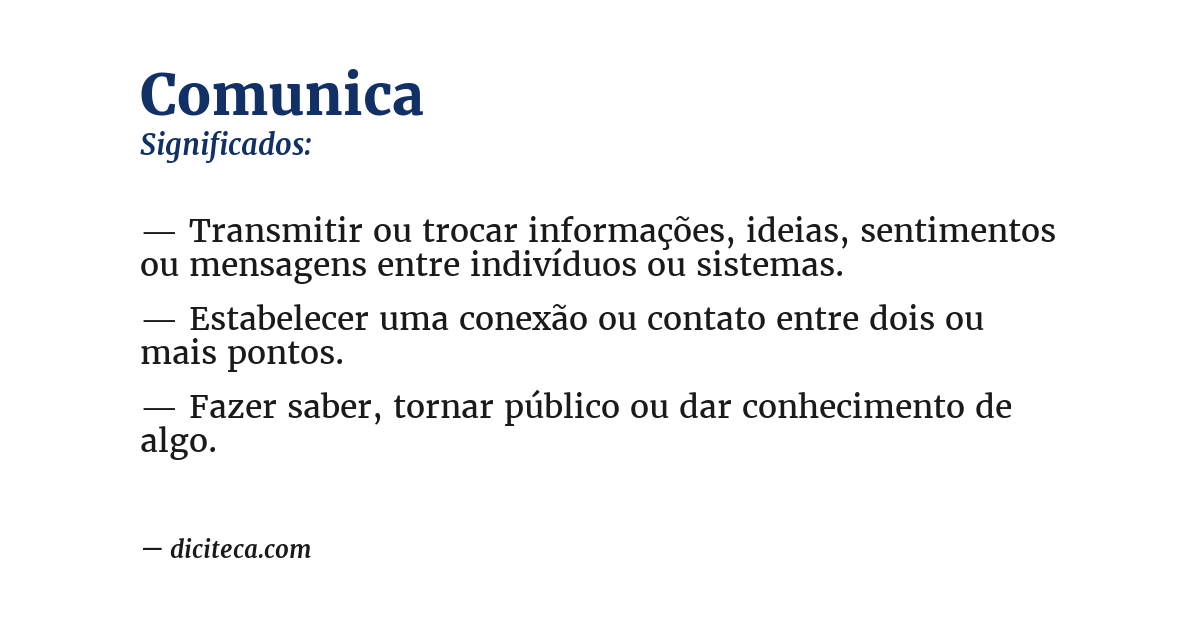 Significado de comunica