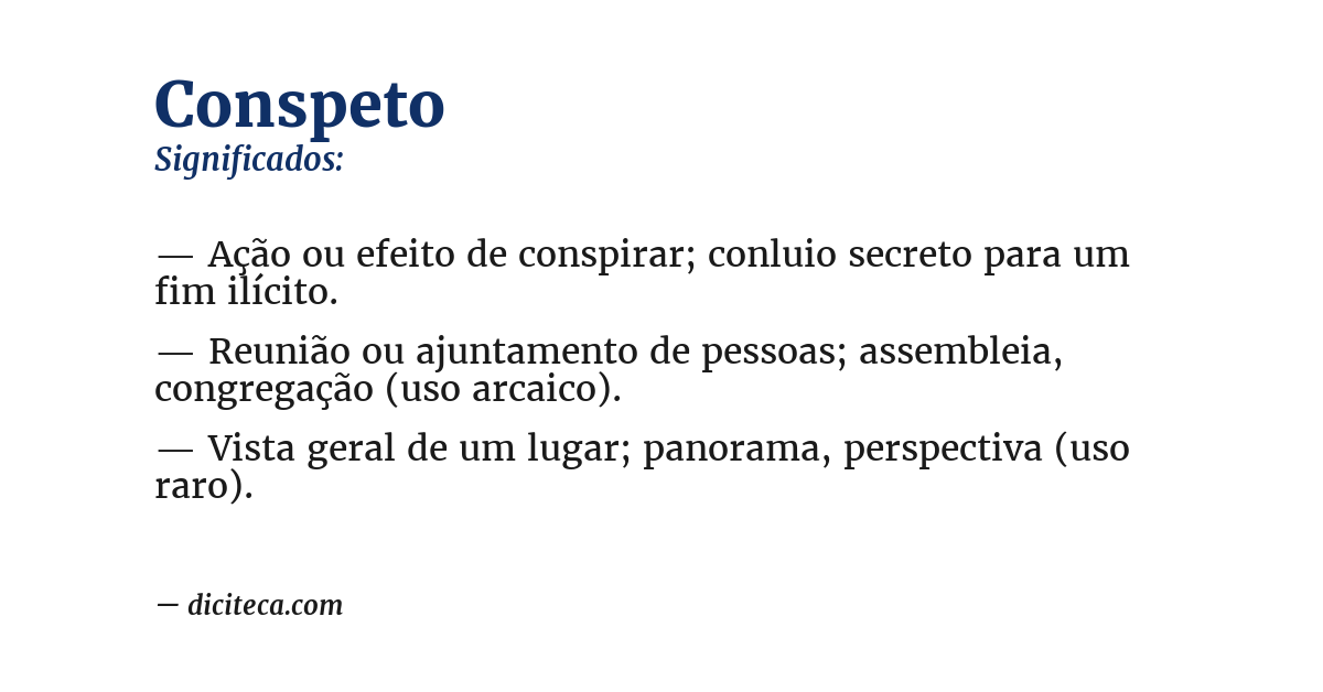 Significado de conspeto