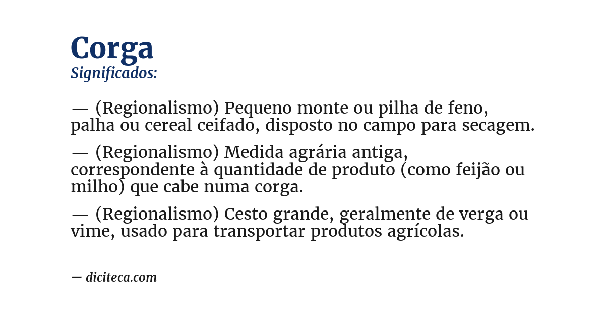 Significado de corga