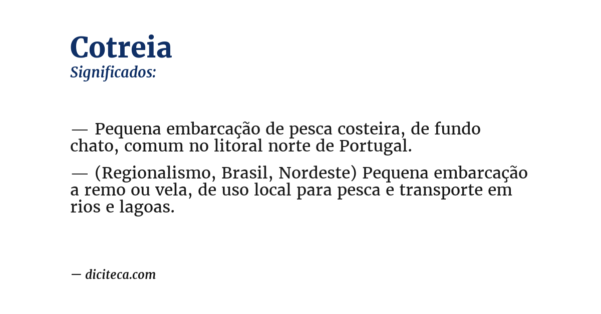 Significado de cotreia