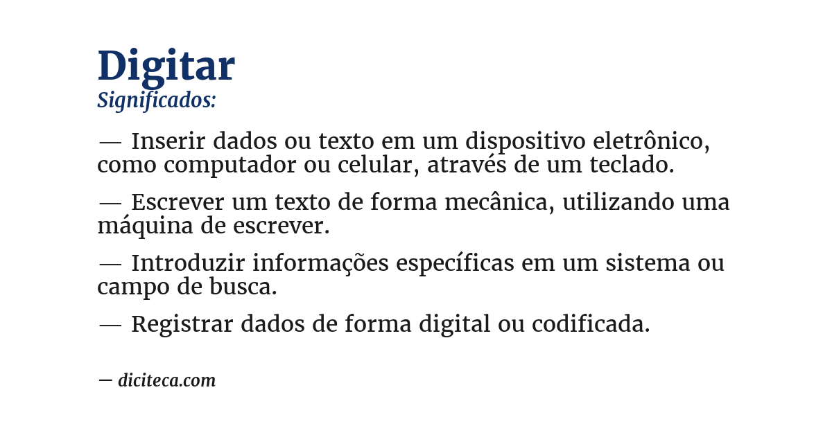Significado de digitar