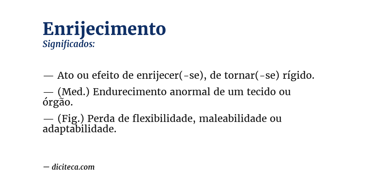 Significado de enrijecimento