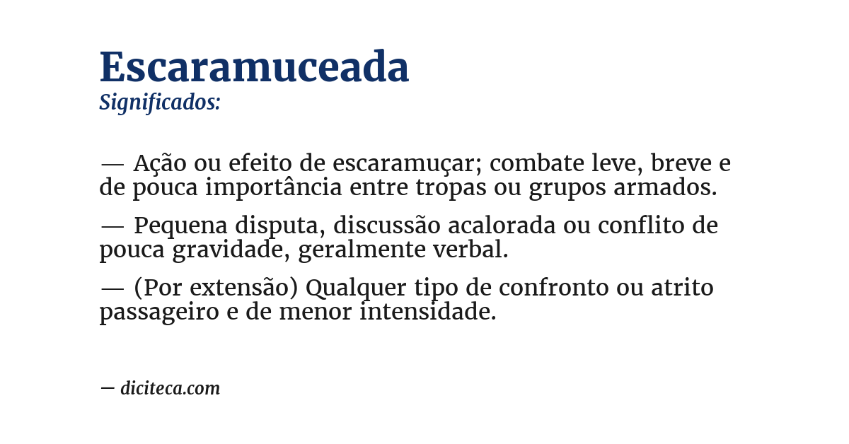 Significado de escaramuceada