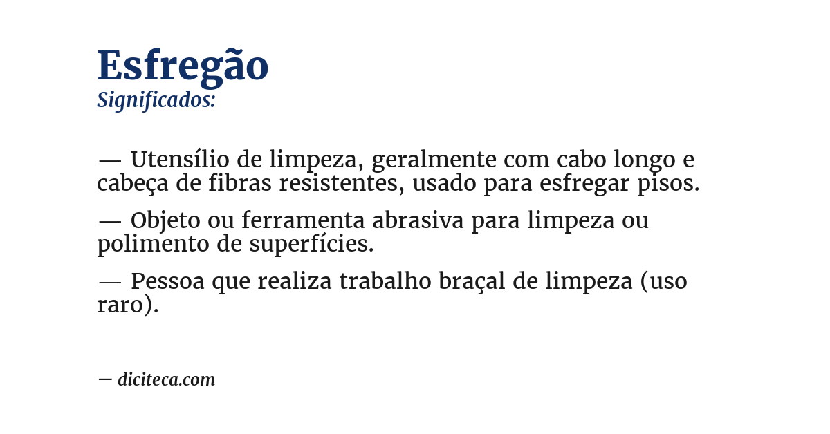 Significado de esfregão