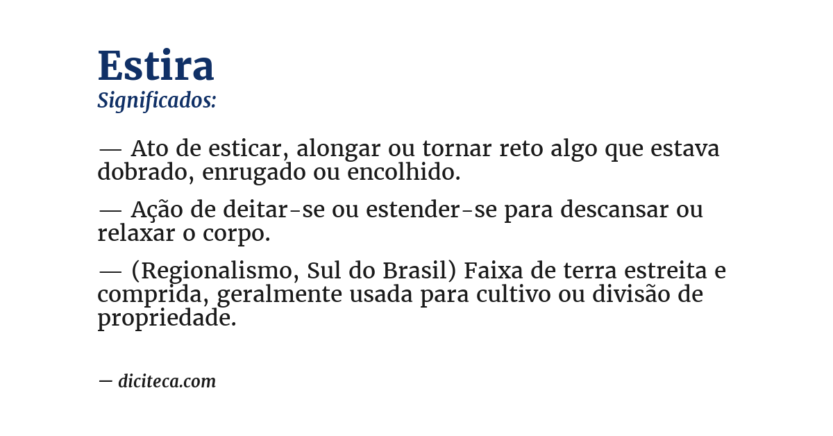 Significado de estira