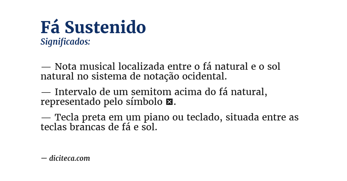 Significado de fá sustenido