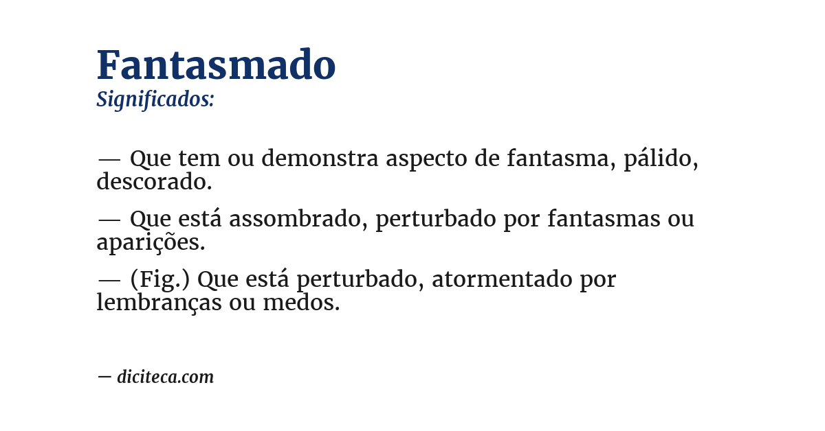 Significado de fantasmado