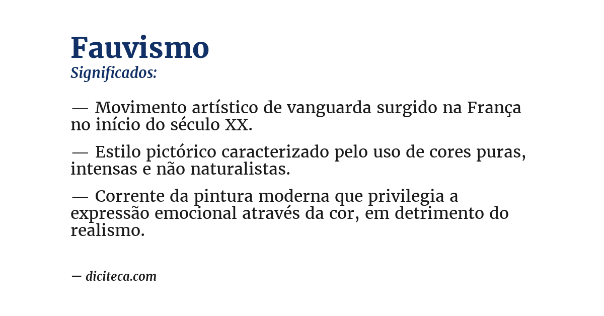 Significado de fauvismo