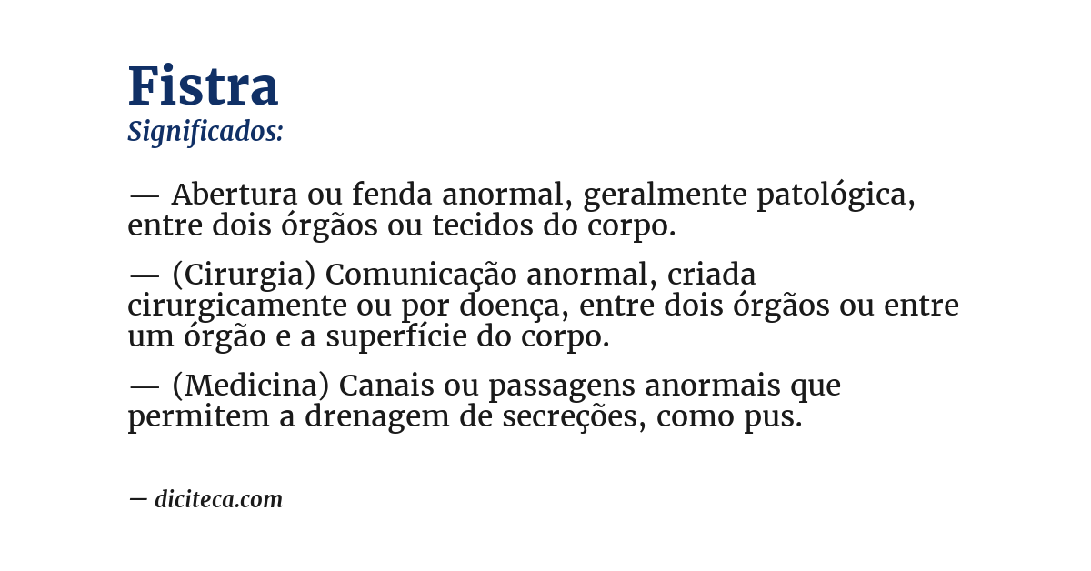 Significado de fistra