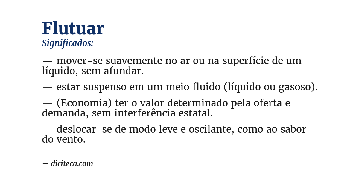 Significado de flutuar