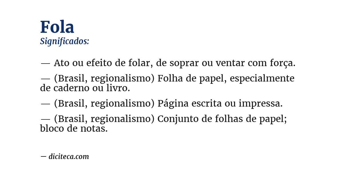 Significado de fola