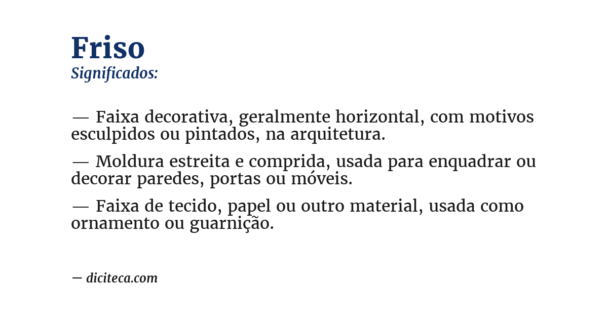 Significado de friso
