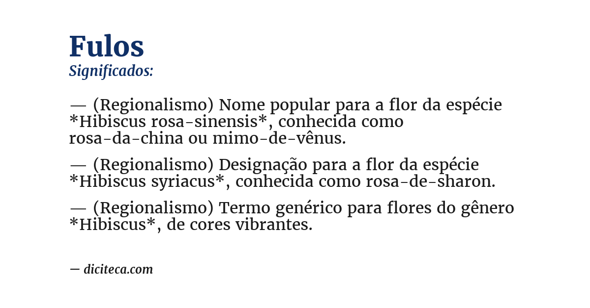 Significado de fulos