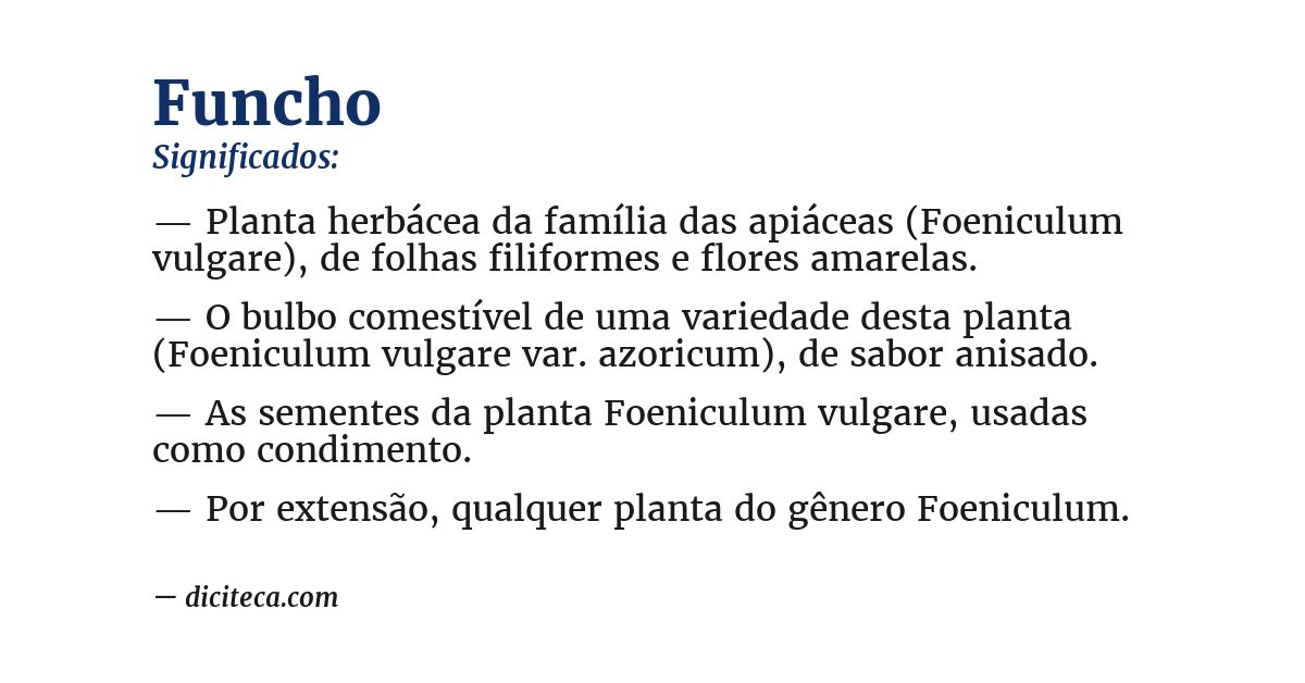 Significado de funcho