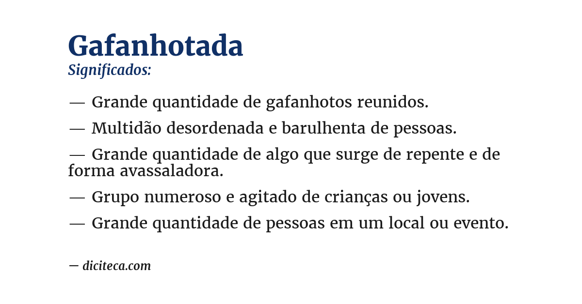 Significado de gafanhotada