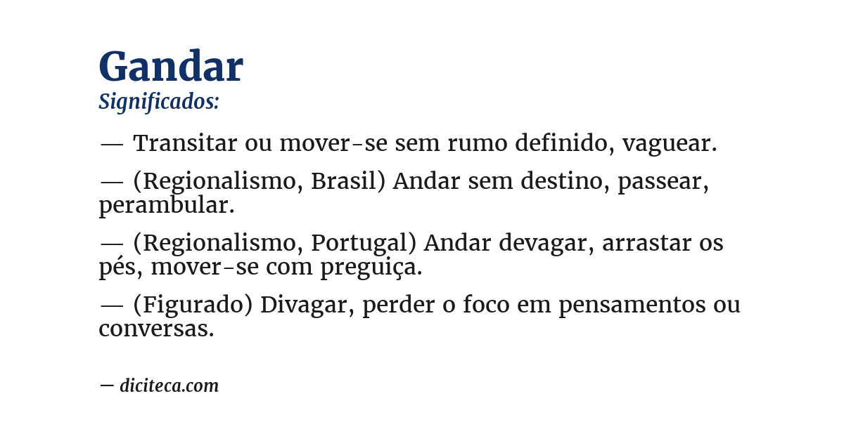 Significado de gandar