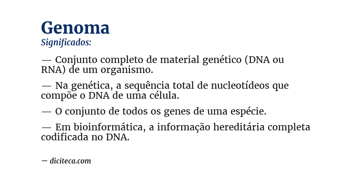 Significado de genoma