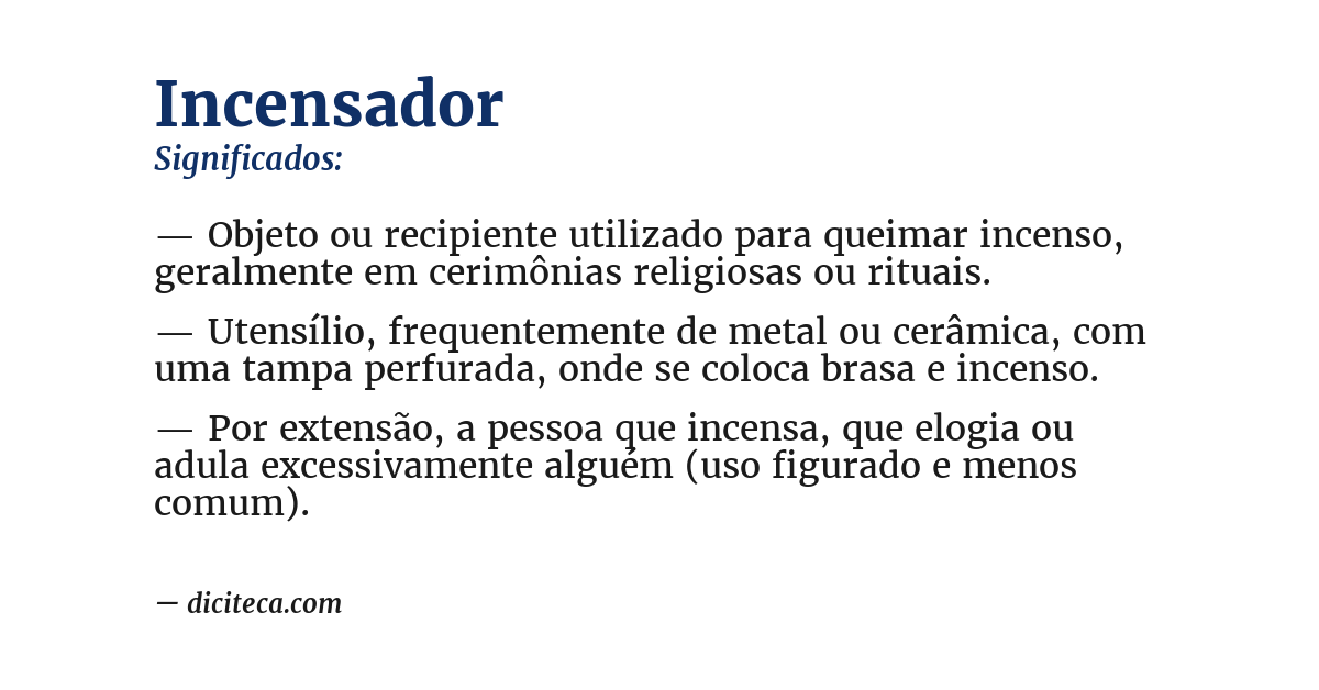 Significado de incensador