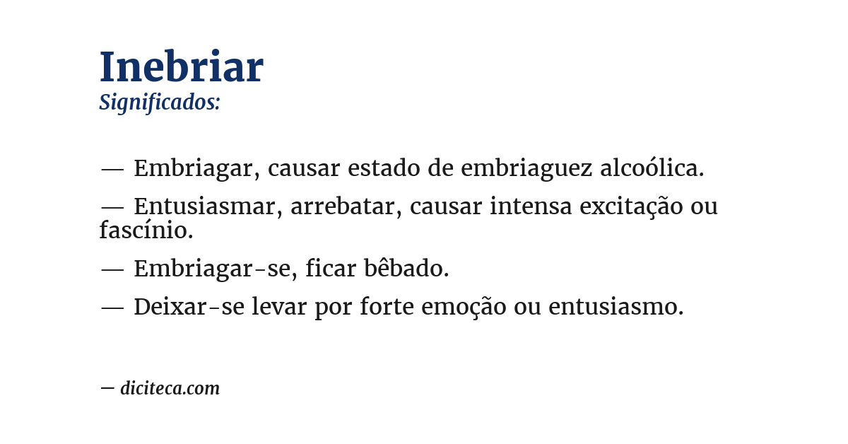 Significado de inebriar