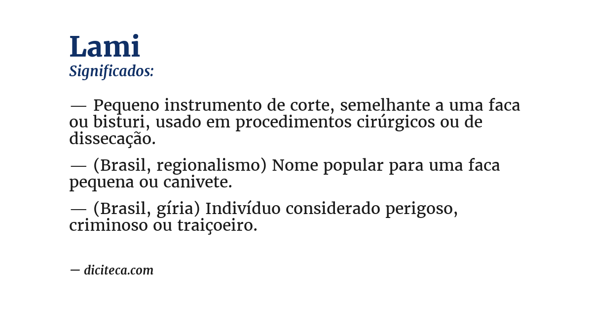 Significado de lami
