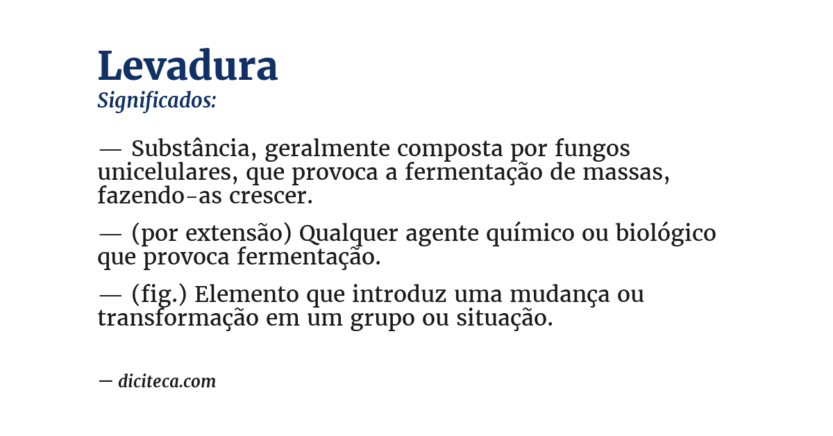 Significado de levadura