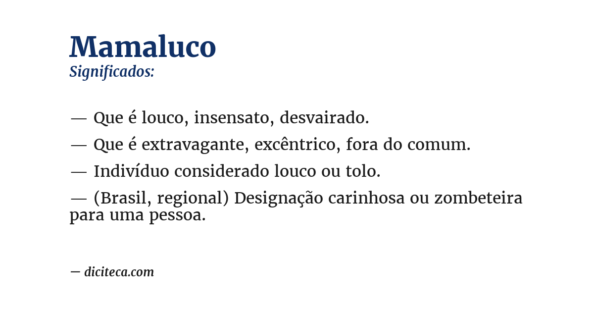 Significado de mamaluco