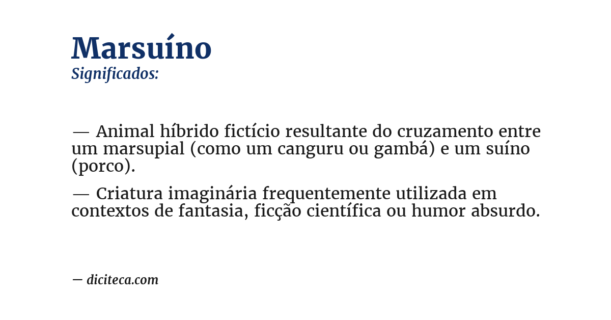Significado de marsuíno