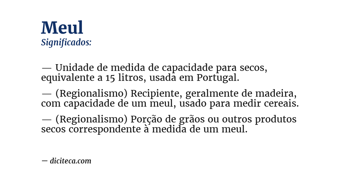 Significado de meul