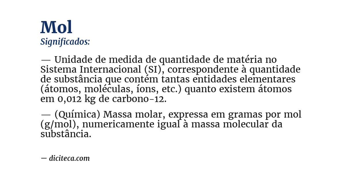 Significado de mol