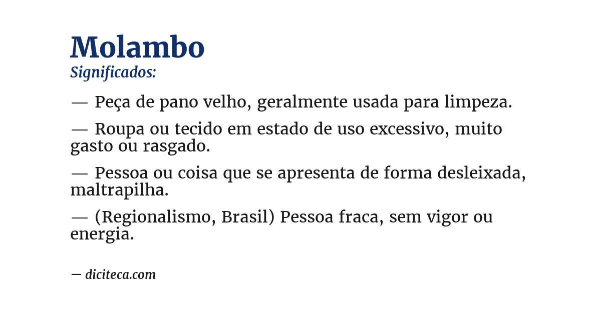 Significado de molambo