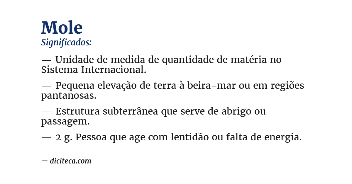 Significado de mole