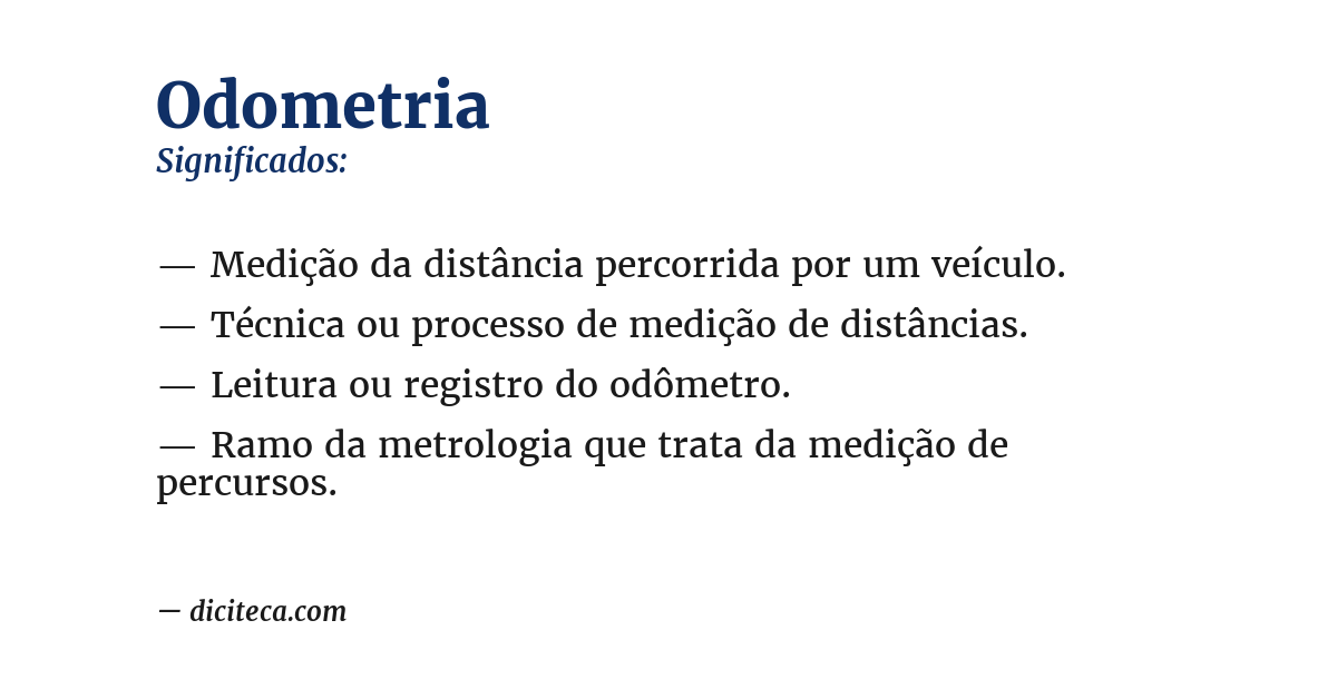 Significado de odometria