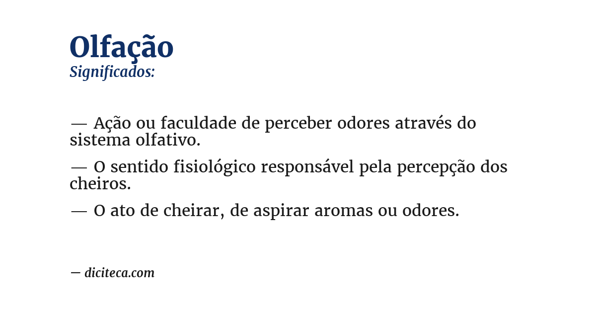 Significado de olfação