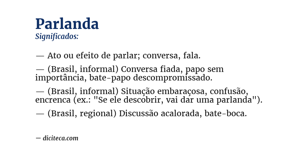 Significado de parlanda