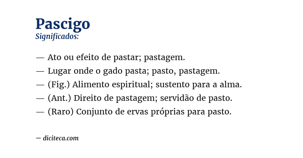 Significado de pascigo
