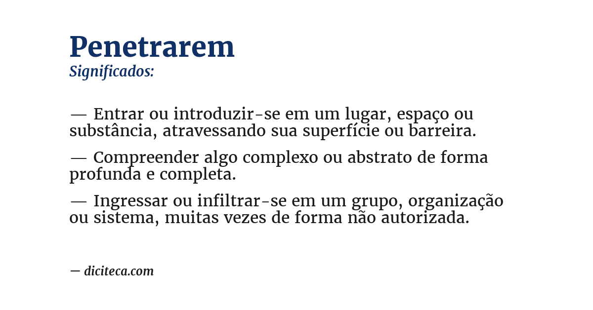 Significado de penetrarem