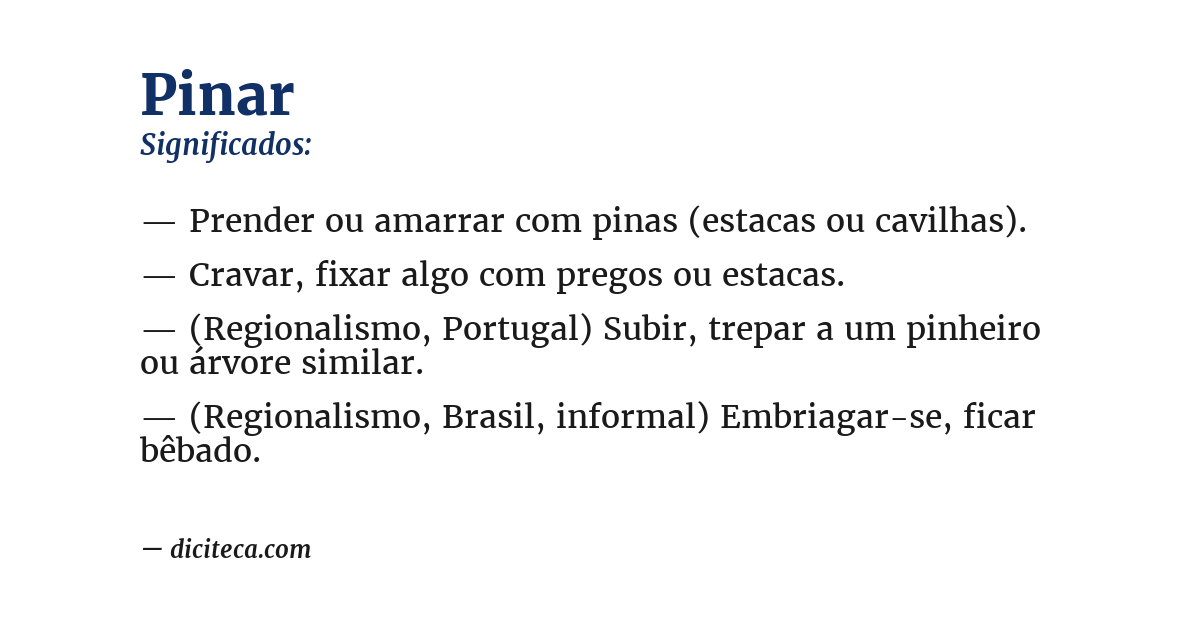 Significado de pinar