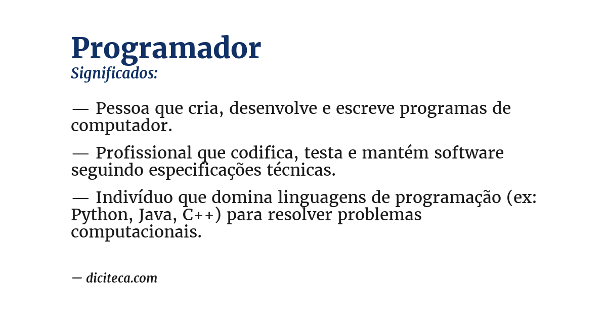 Significado de programador