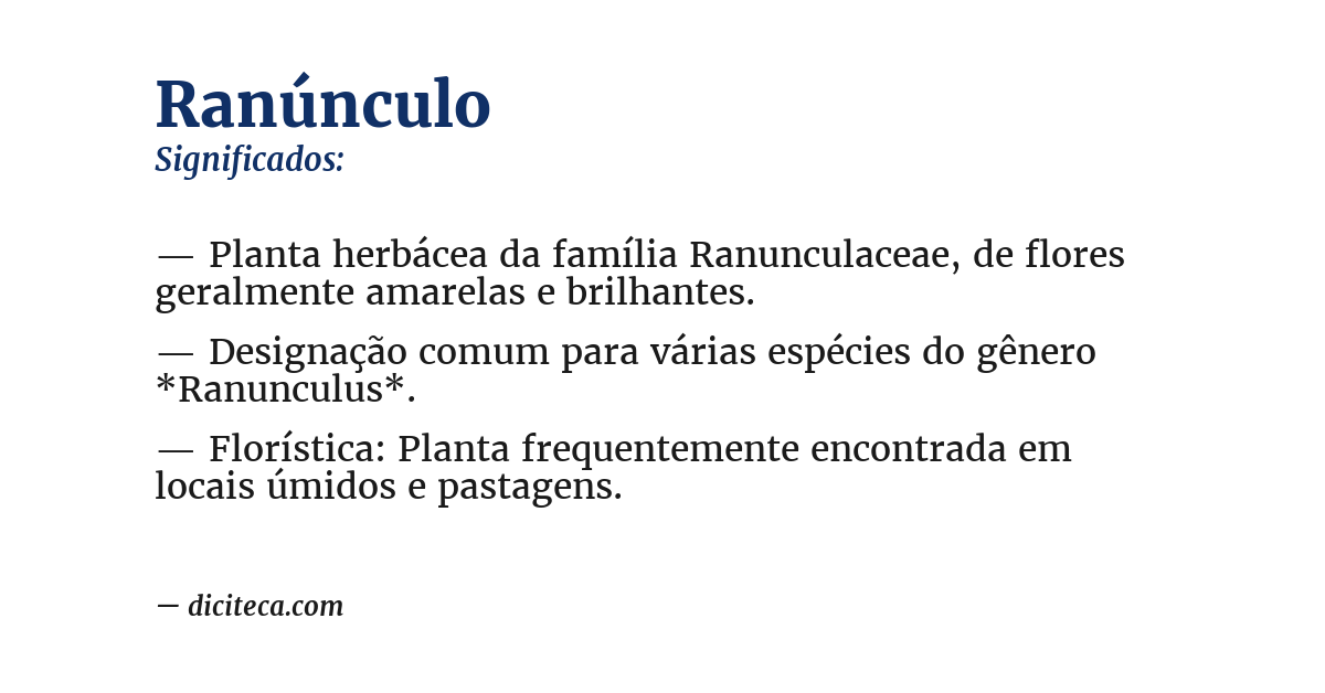 Significado de ranúnculo