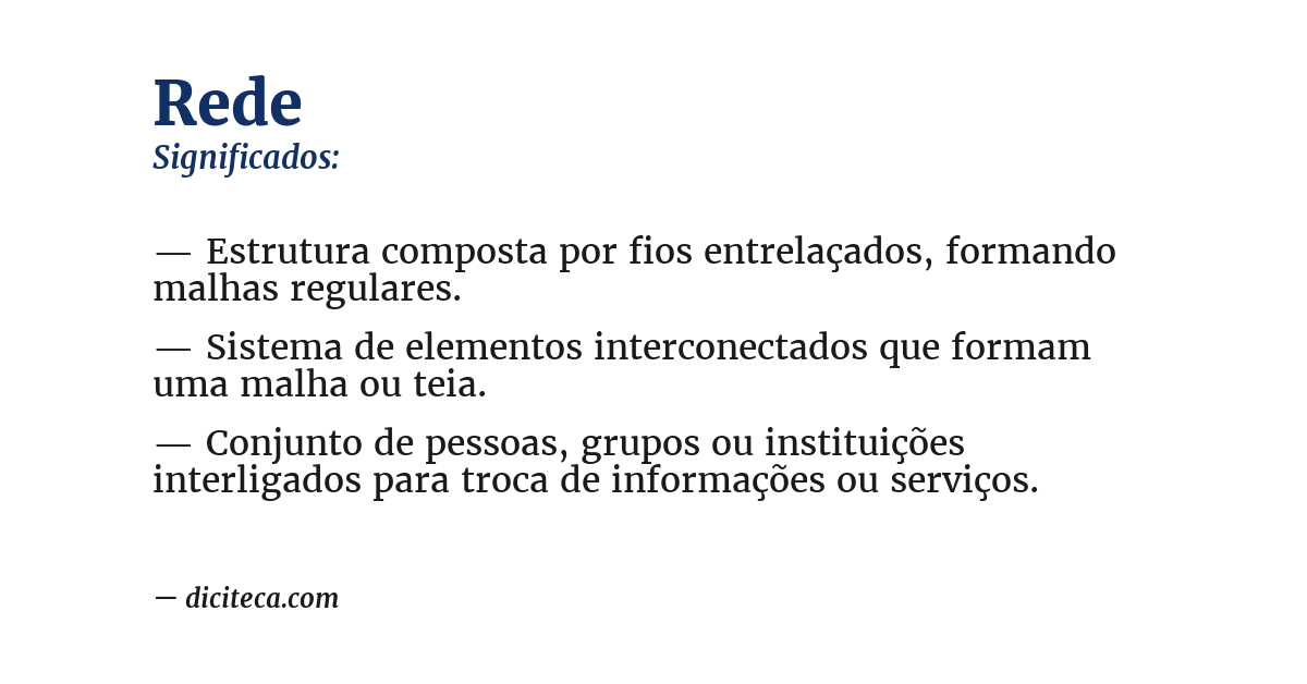 Significado de rede