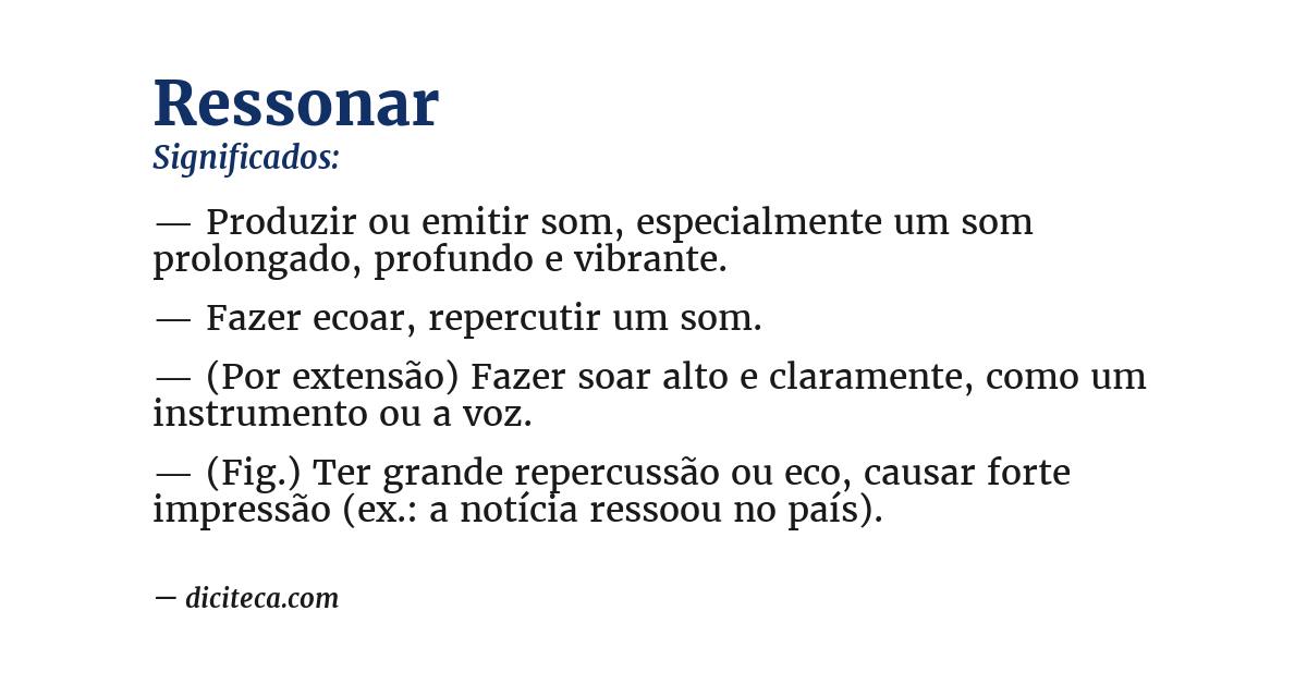 Significado de ressonar